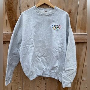 Fruit of the Loom Gray USA Olympic Team Crewneck Sweater